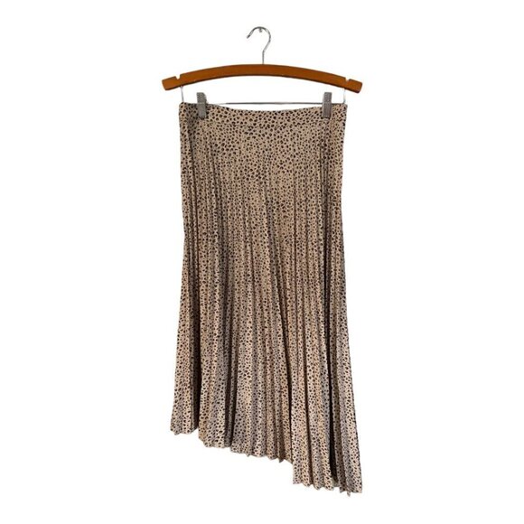 Sanctuary Asymmetric Hem Skirt Women's Size Large Neutral Pleated - Picture 2 of 6